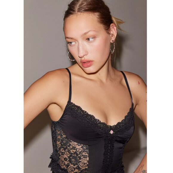Urban Outfitters Out From Under Verity Lace Corset Slip Mini Dress - Picture 4 of 4